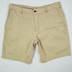 Faherty Brand Mens Chino Shorts Khaki Tan Cotton Stretch Size 34 Casual Summer